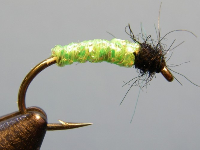 Green Caddis Diamond Braid - Optional No Collar