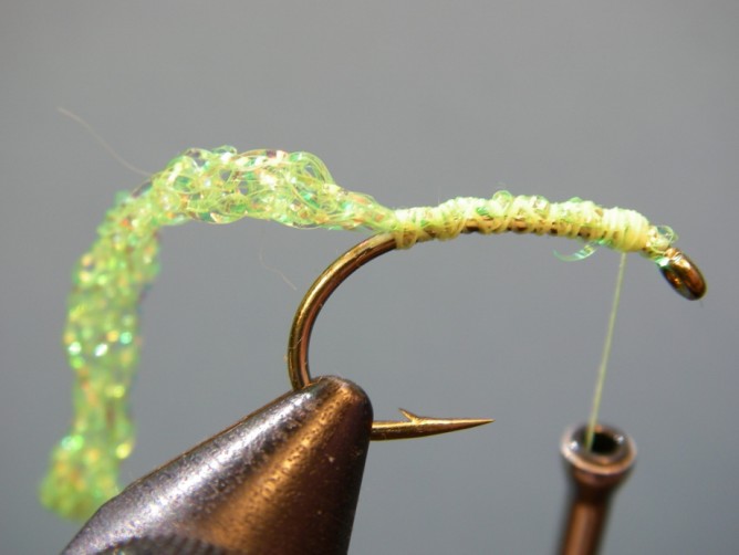 Green Caddis -Diamond Braid - Step 2