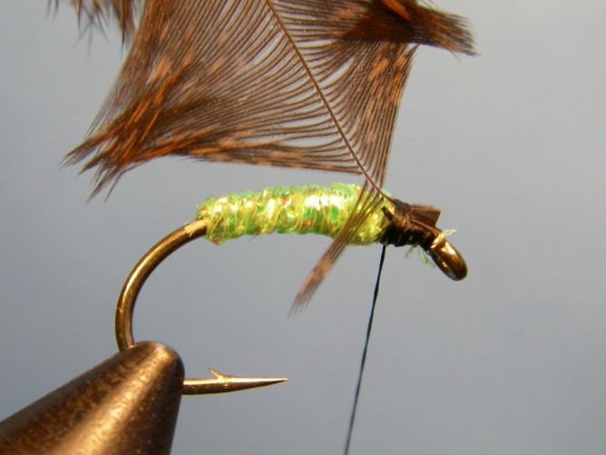 Green Caddis - Diamond Braid - Step 4b