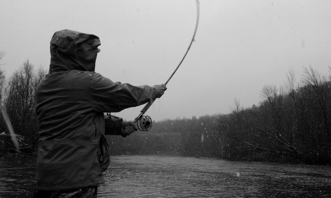Practice Casting Prior to Fishing - Current Works Guide Service